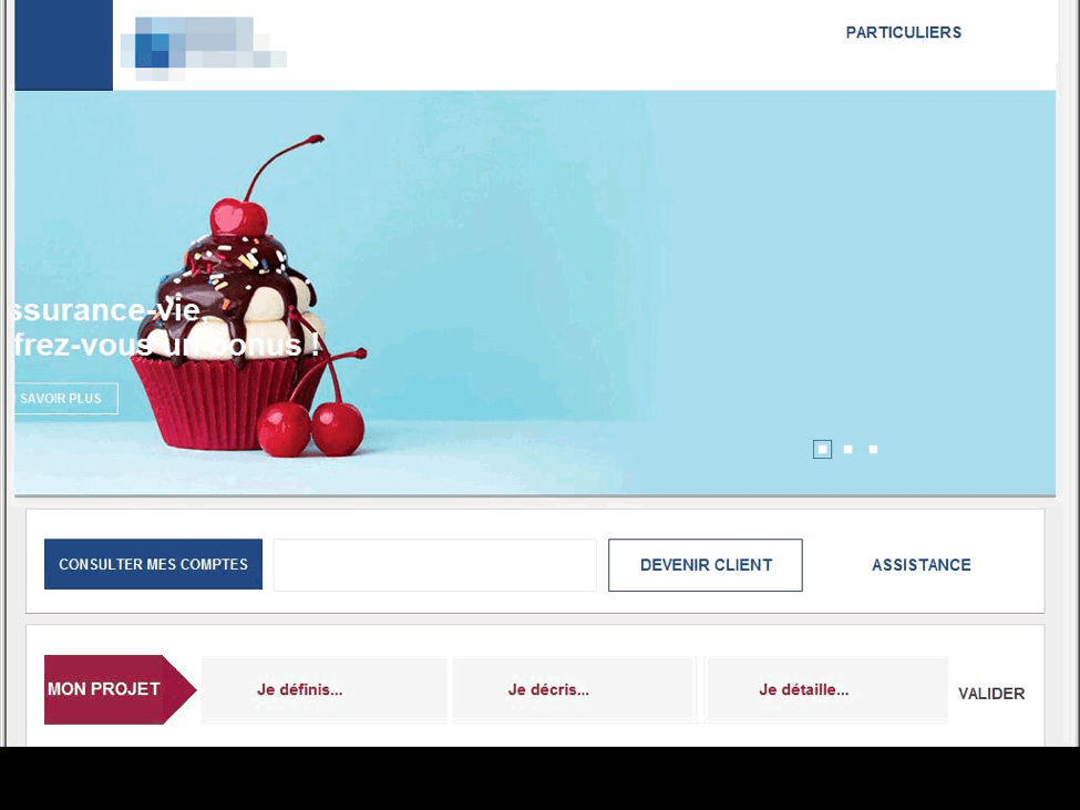 Fake French online banking site