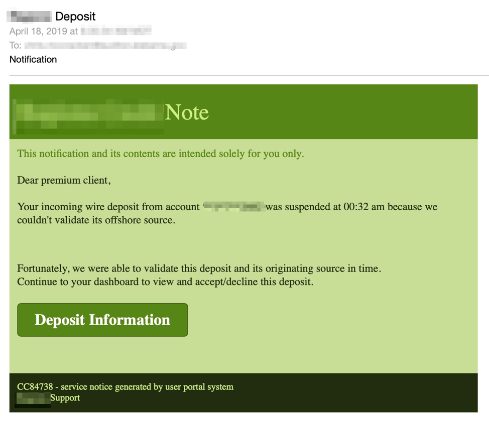 Email lure abusing retail bank brand leading to phishing kit hosted on GitHub