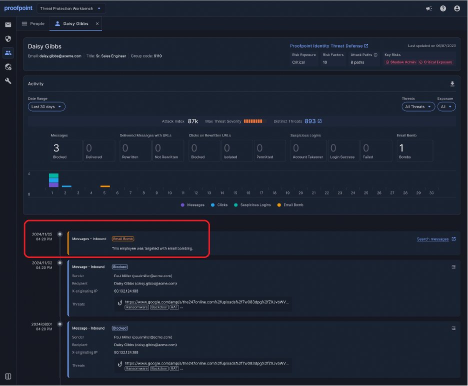 Proofpoint Prime detecta y neutraliza los ataques que implican el envío masivo de correos electrónicos de suscripción.