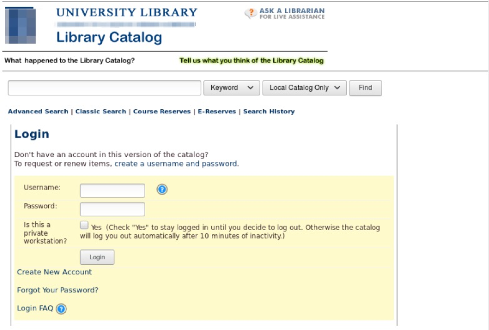 Spoofed university library login portal used for phishing