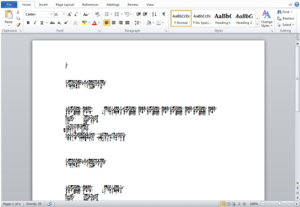 Malicious document spammed from infected machine’s Outlook account.