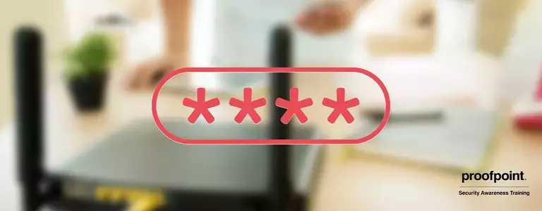 Graphic of ’***’ over a router in the background