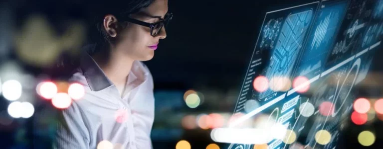 Woman Using a Computer