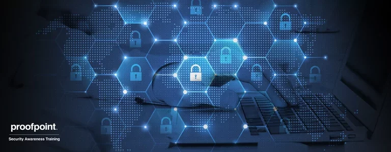 Graphic of locks inside hexagons in a pattern