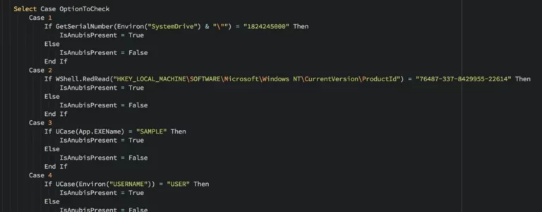 Screenshot of code in a sandbox environment