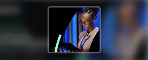 lady looking at a laptop