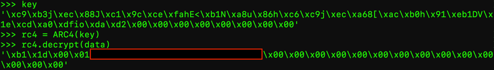 Decryption of initial packet data